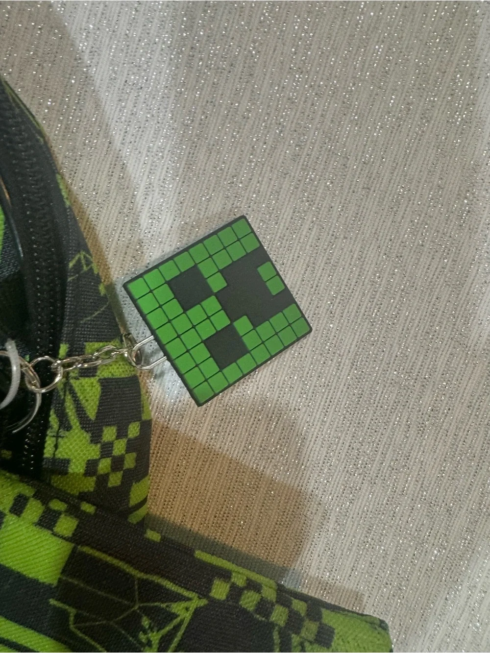 Minecraft Kids' Green Pixel Backpack with Matching Accessories